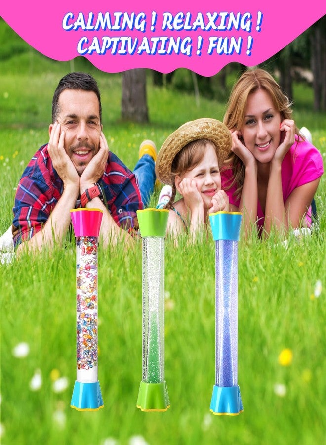 Cucue Sensory Fidget Tubes - Stocking Stuffers for Kids & Adults - Liquid Motion Bubbler Sensory Toys - Kids Stocking Stuffers - Colorful Bubble Fidget Toy for Desk & Travel ( 3 Pack ) - Image 5
